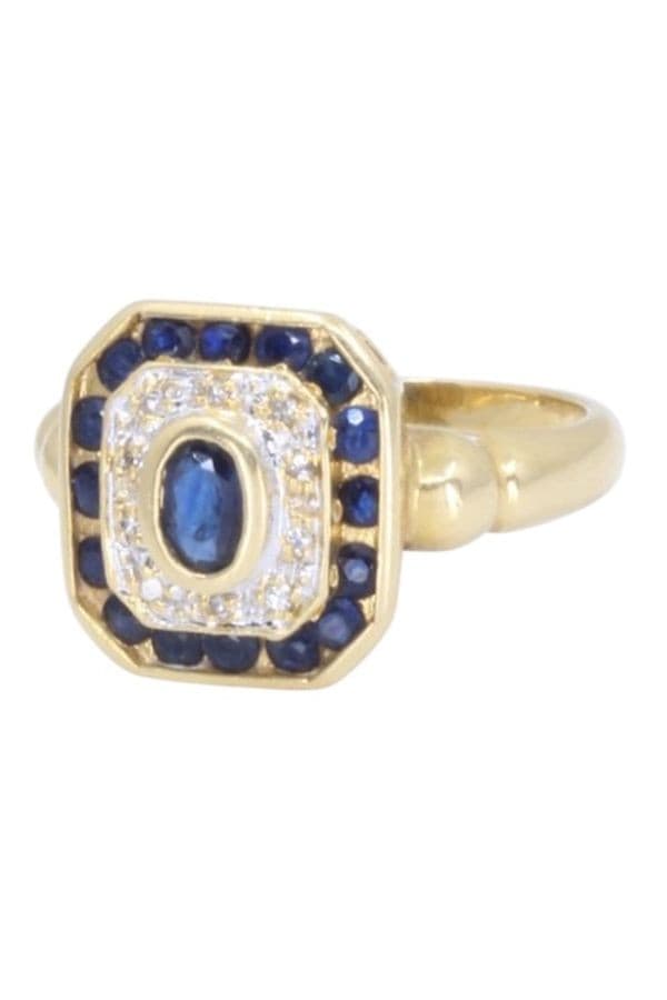 BAGUE SAPHIRS ET DIAMANTS — vue 6