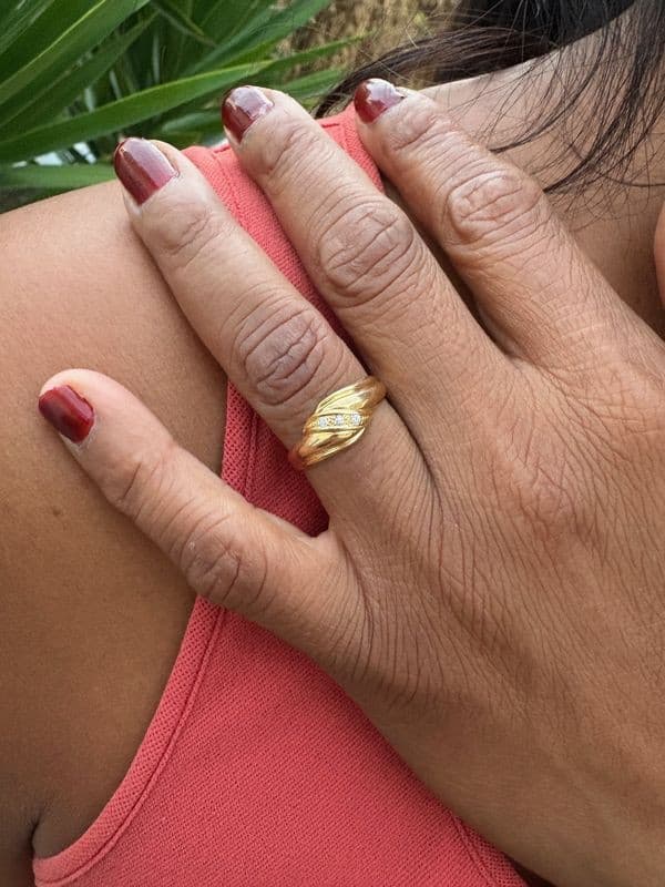 BAGUE ENTRELACÉE DIAMANTS — vue 2