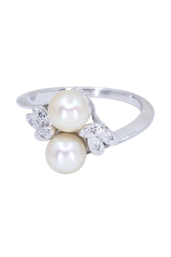 BAGUE PERLES ET DIAMANTS — vue 6