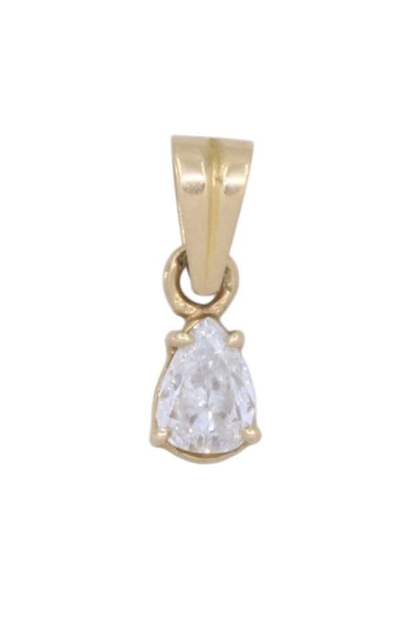 PENDENTIF DIAMANT GOUTTE 0.40 CARAT — vue 1