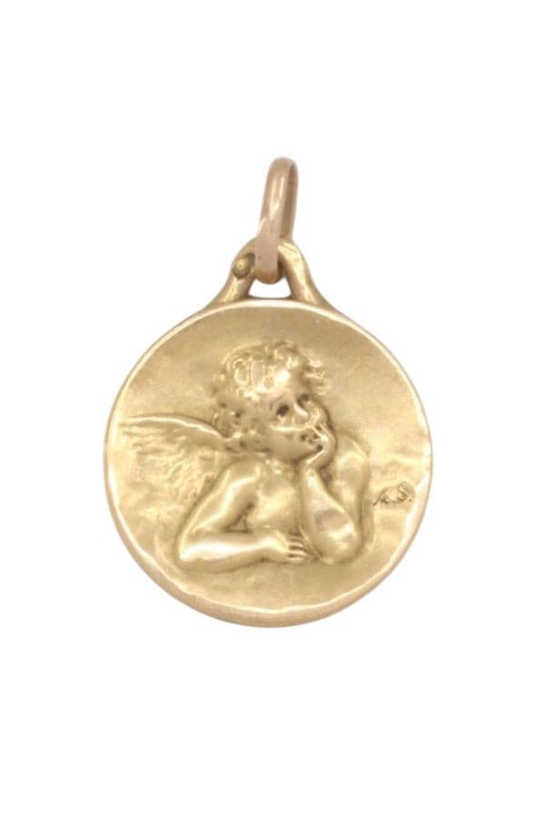 MEDAILLE BAPTEME ANGE BIFACE — vue 1