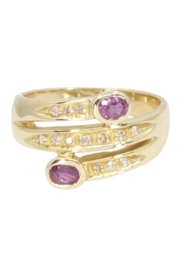 BAGUE MODERNE RUBIS ET DIAMANTS — vue 6