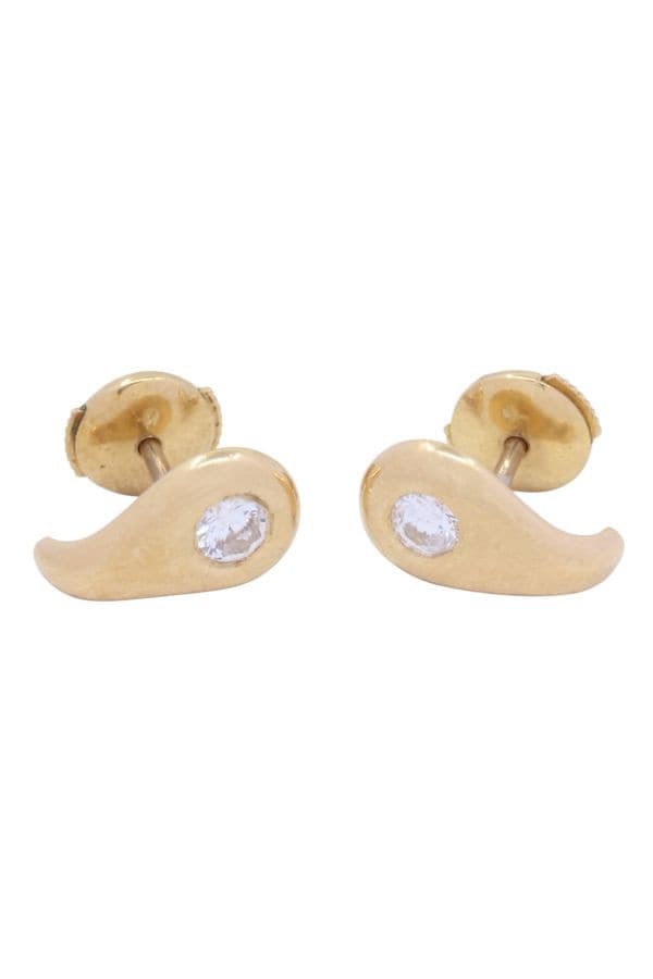 BOUCLES D'OREILLES MODERNE DIAMANTS — vue 3
