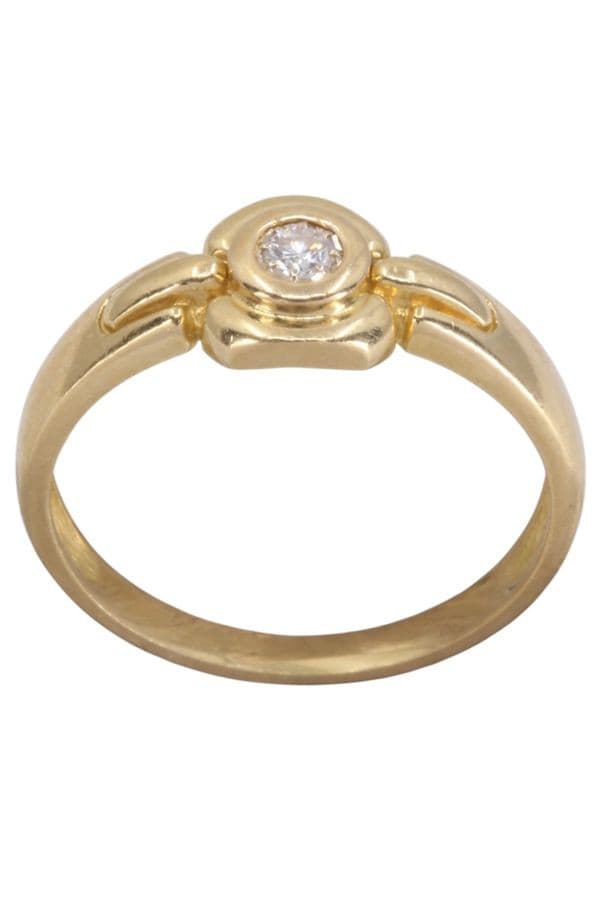 BAGUE SOLITAIRE SERTI CLOS — vue 1