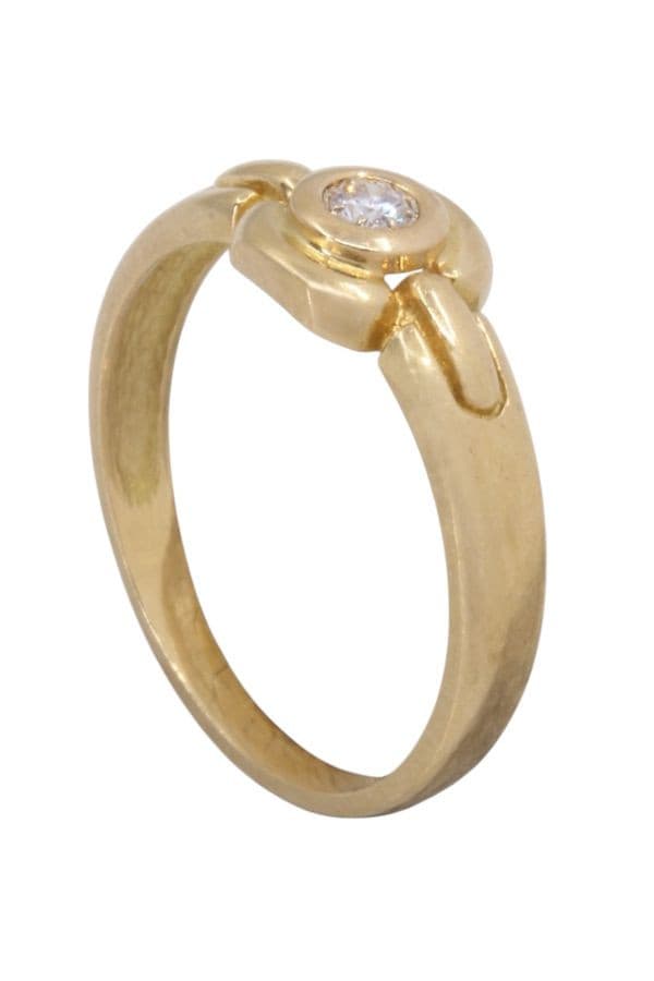 BAGUE SOLITAIRE SERTI CLOS — vue 4