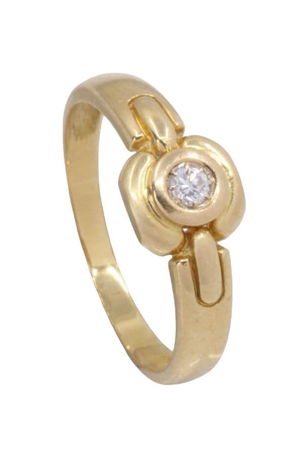 BAGUE SOLITAIRE SERTI CLOS — vue 5