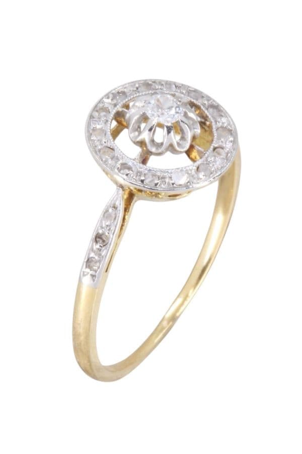 BAGUE ART-NOUVEAU DIAMANTS — vue 3