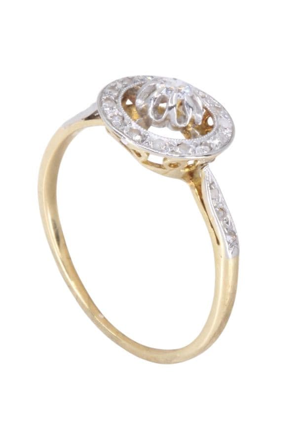 BAGUE ART-NOUVEAU DIAMANTS — vue 4