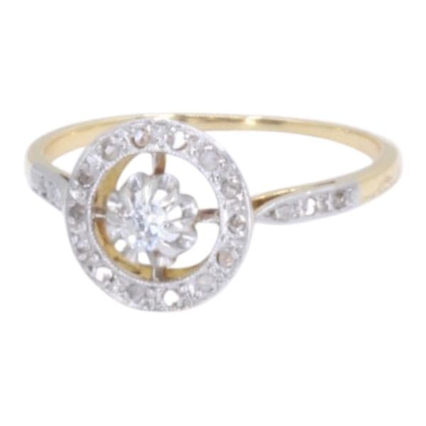 BAGUE ART-NOUVEAU DIAMANTS — vue 6
