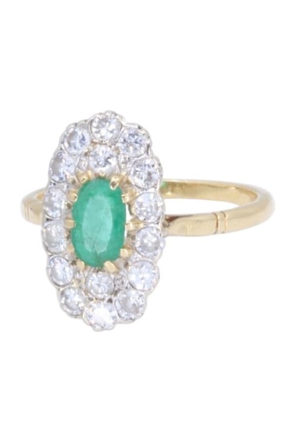 BAGUE ÉMERAUDE ET DIAMANTS — vue 6