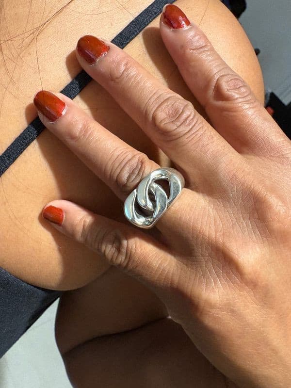 BAGUE HERMES VINTAGE GOURMETTE — vue 2