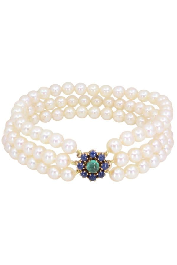 BRACELET DE PERLES 3 RANGS — vue 1