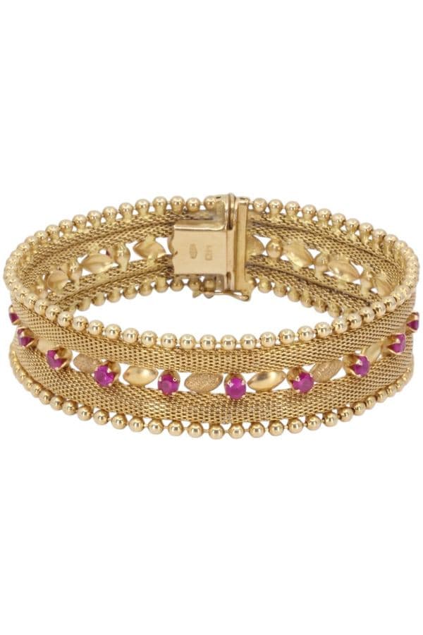 BRACELET ANCIEN RUBIS