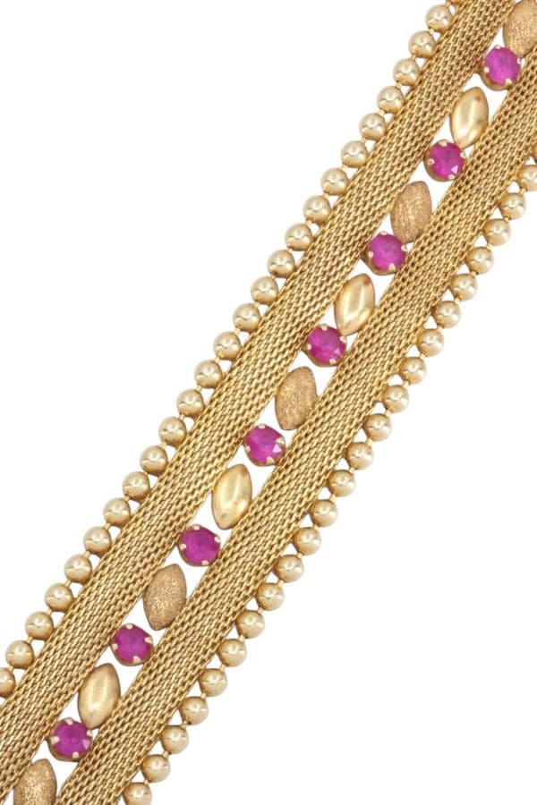 BRACELET ANCIEN RUBIS — vue 4