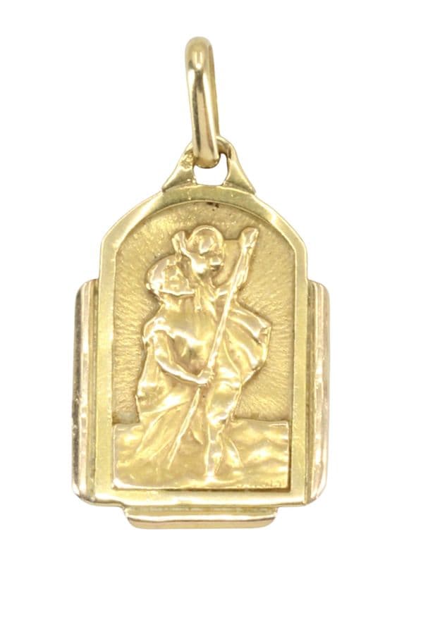 MÉDAILLE SAINT CHRISTOPHE ART-DÉCO — vue 1