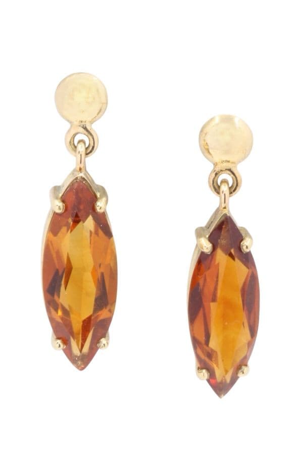 BOUCLES D'OREILLES CITRINES — vue 1