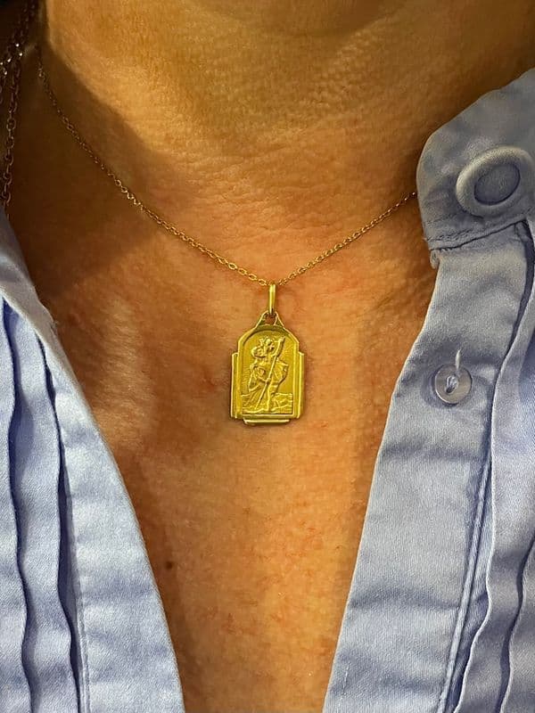 MÉDAILLE SAINT CHRISTOPHE ART-DÉCO — vue 2