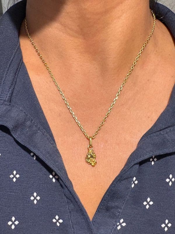 PENDENTIF PÉPITE NATURELLE — vue 2