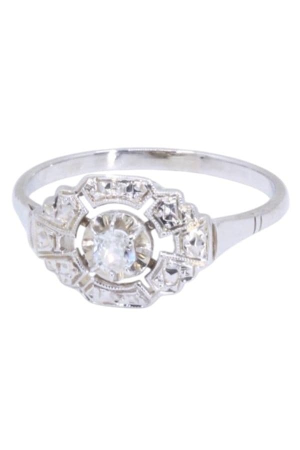 BAGUE ART-DÉCO DIAMANT — vue 6