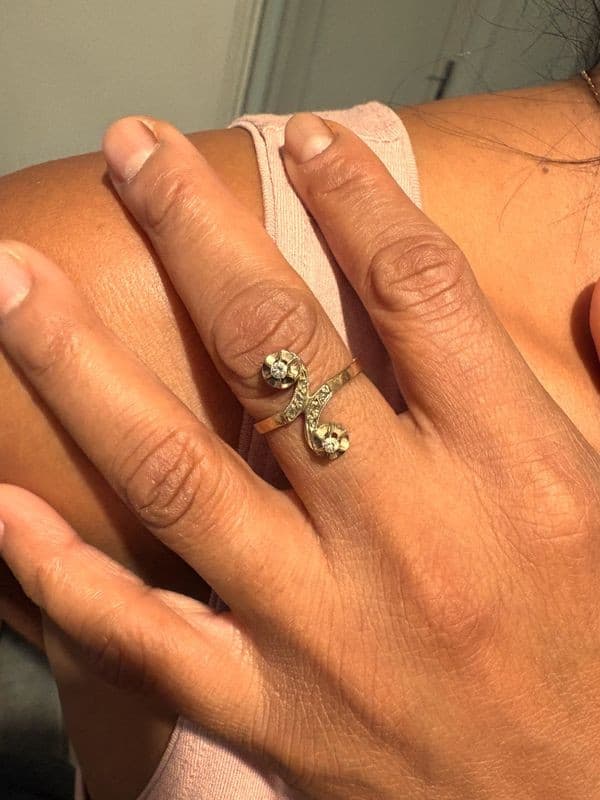BAGUE TOI ET MOI DIAMANTS — vue 2
