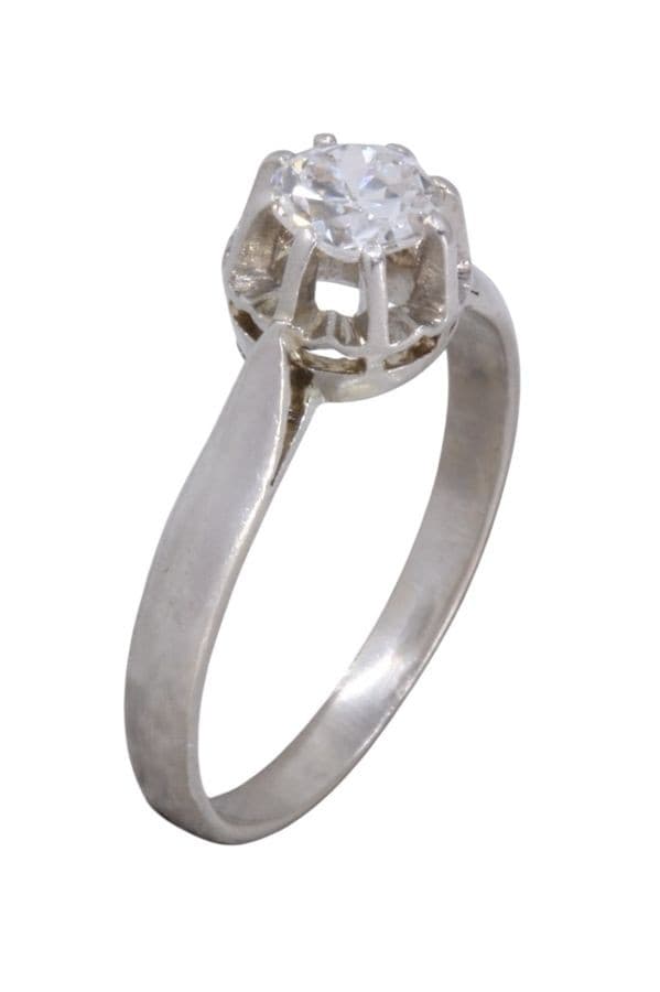 SOLITAIRE ANCIEN DIAMANT 0.50 CARAT — vue 3