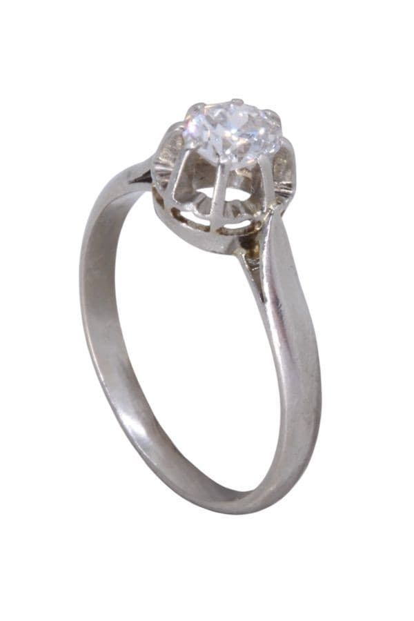 SOLITAIRE ANCIEN DIAMANT 0.50 CARAT — vue 4