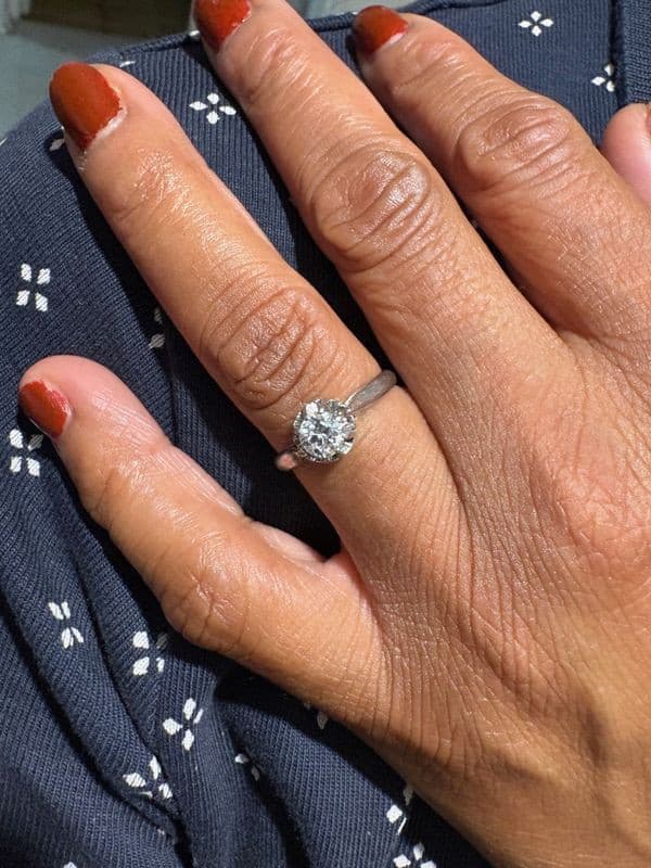 SOLITAIRE ANCIEN DIAMANT 0.50 CARAT — vue 2