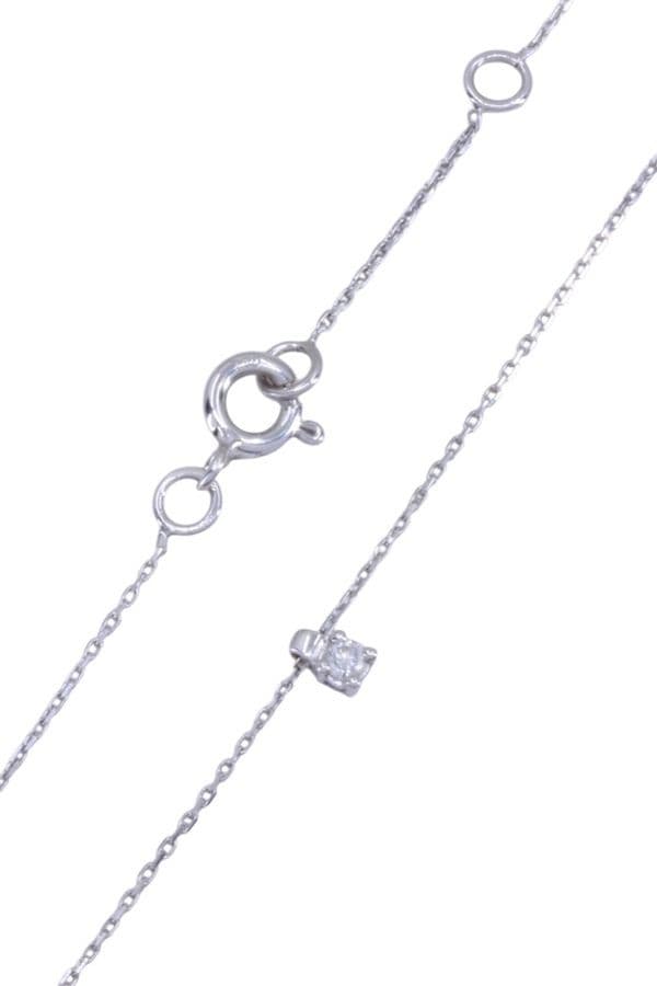 COLLIER DIAMANT SOLITAIRE 0.05 CARAT — vue 3