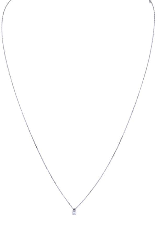 COLLIER DIAMANT SOLITAIRE 0.05 CARAT — vue 1