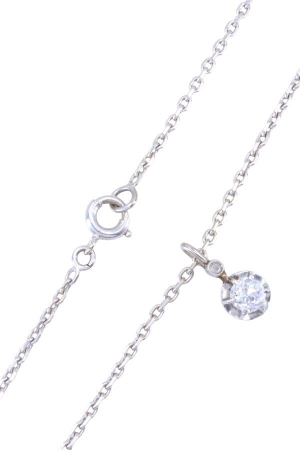 COLLIER DIAMANT ANCIEN — vue 3