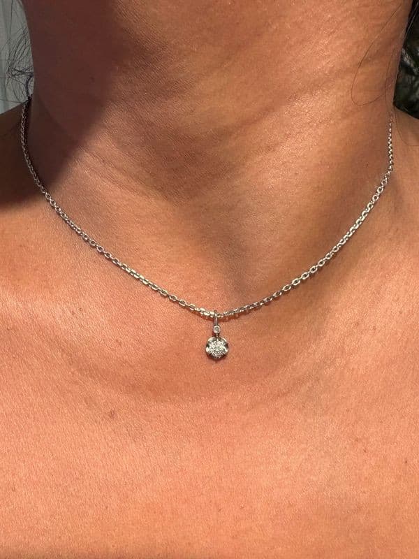 COLLIER DIAMANT ANCIEN — vue 2