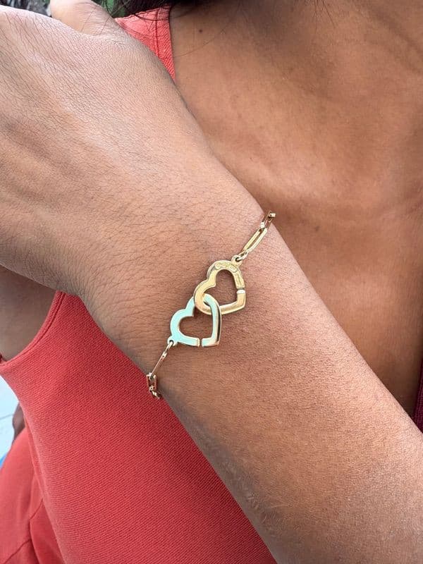 BRACELET DINH VAN MENOTTES COEUR — vue 2