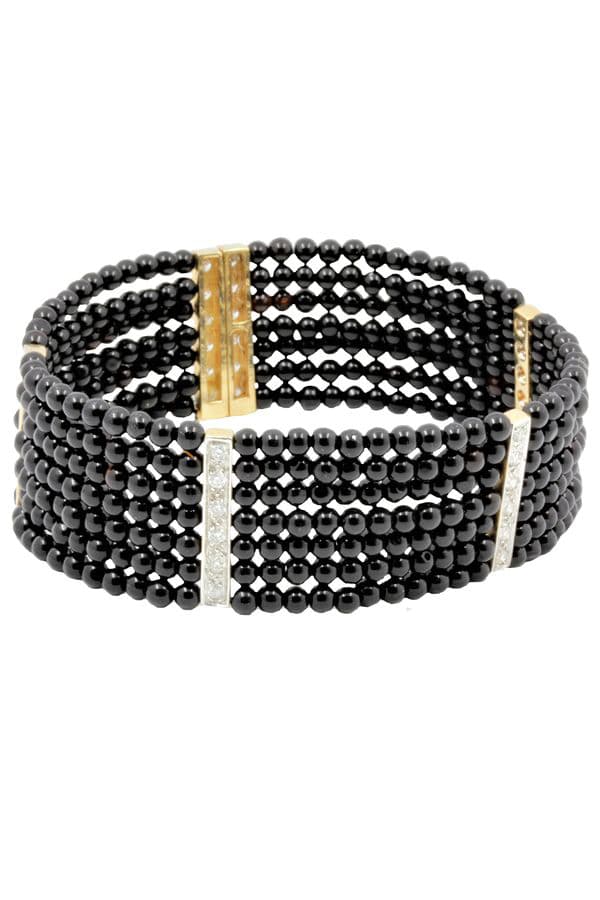 BRACELET ONYX ET DIAMANTS — vue 3