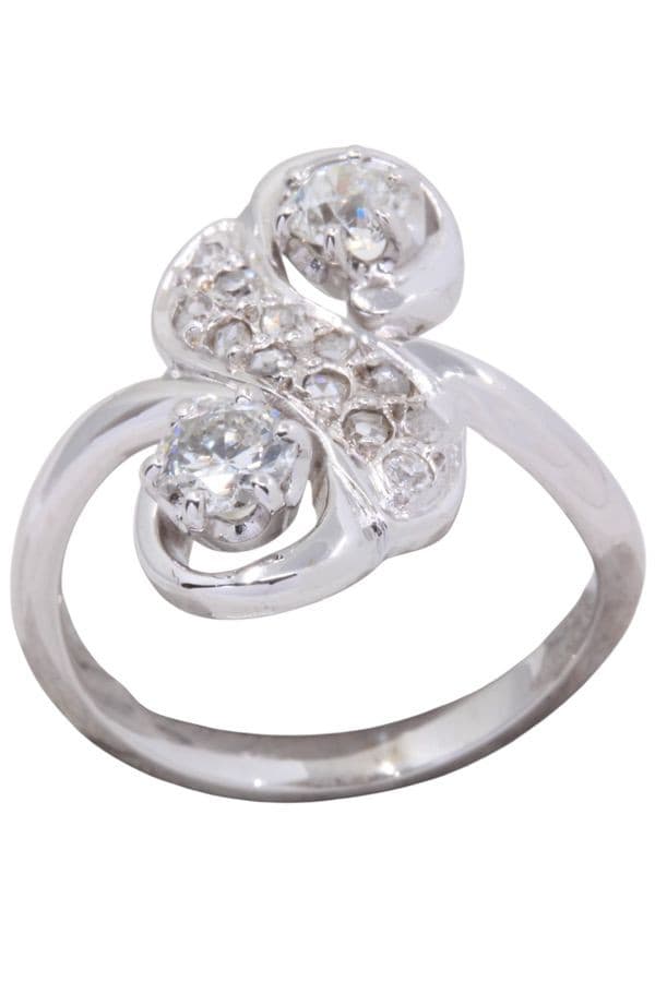 BAGUE ANCIENNNE TOI ET MOI DIAMANTS