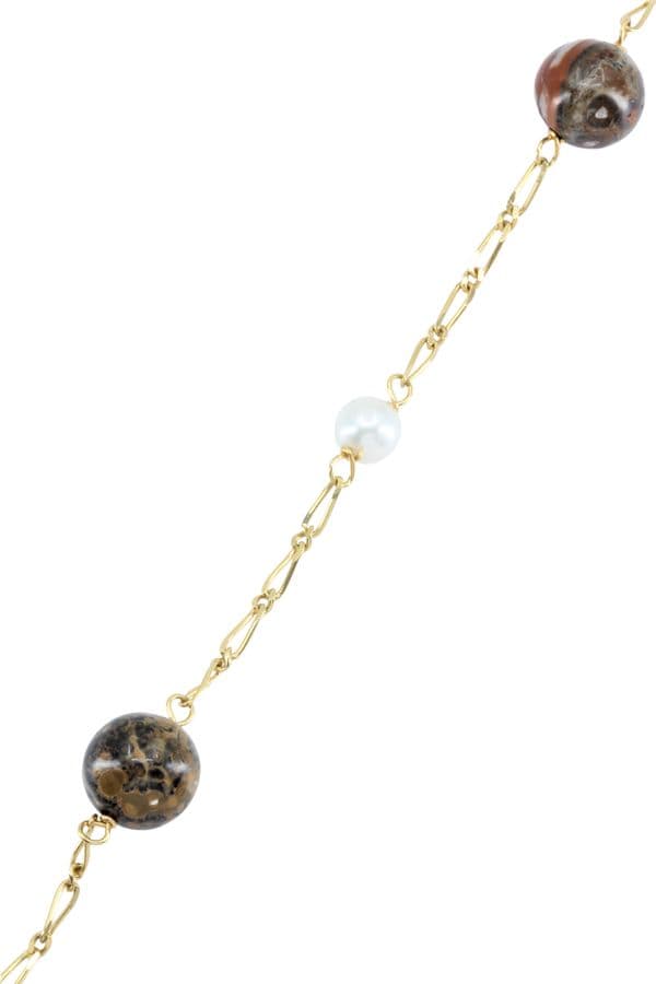 BRACELET JASPE ET PERLES — vue 3