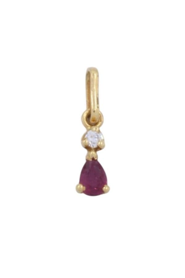 PENDENTIF RUBIS ET DIAMANT — vue 1