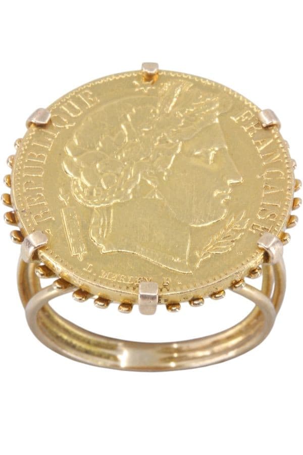 BAGUE PIÈCE 20 FRANCS