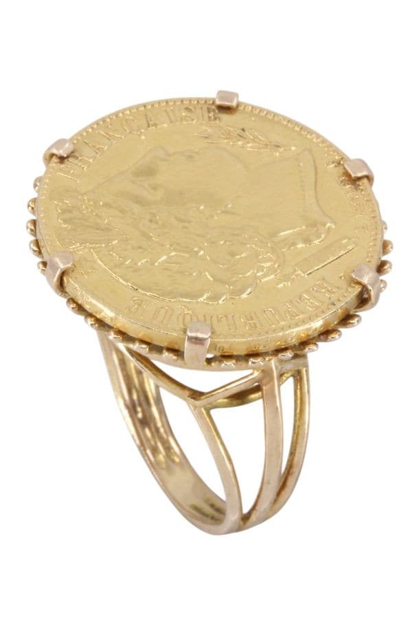 BAGUE PIÈCE 20 FRANCS — vue 4