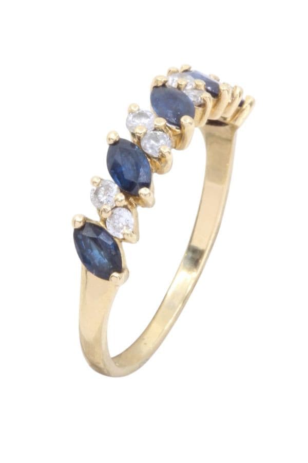 BAGUE SAPHIRS ET DIAMANTS — vue 3