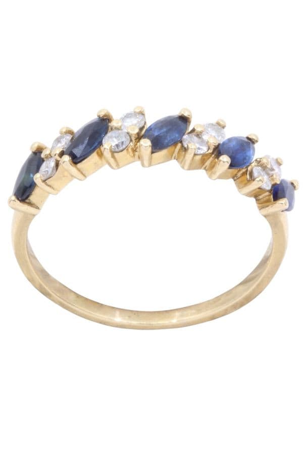 BAGUE SAPHIRS ET DIAMANTS — vue 1