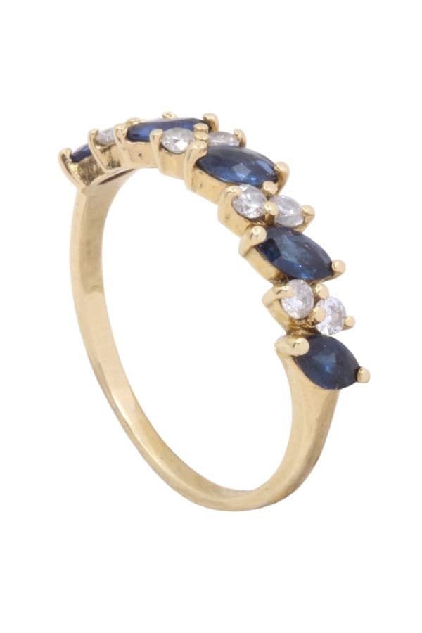 BAGUE SAPHIRS ET DIAMANTS — vue 4