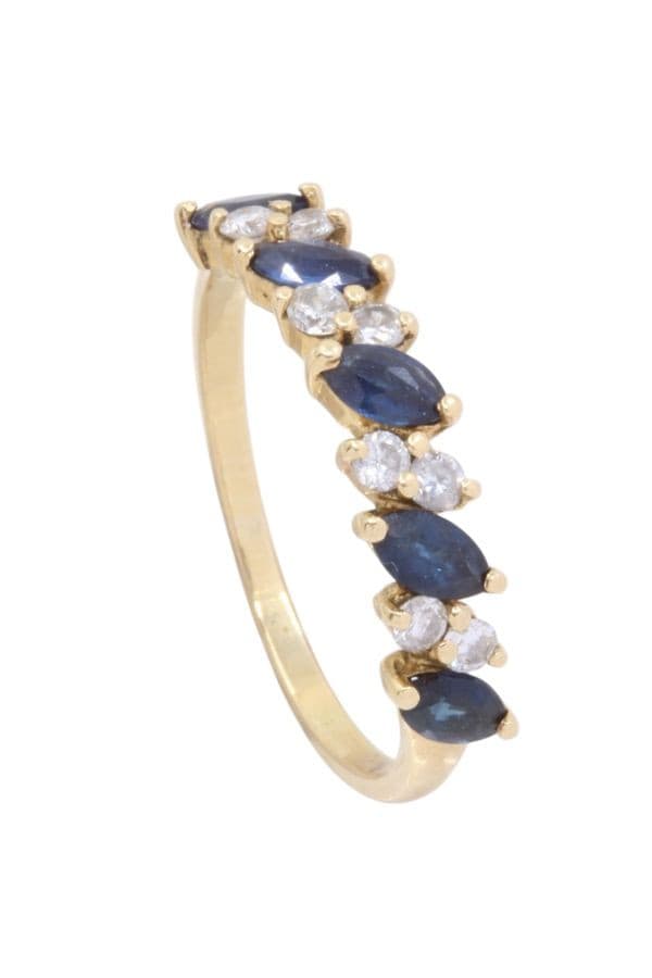 BAGUE SAPHIRS ET DIAMANTS — vue 5