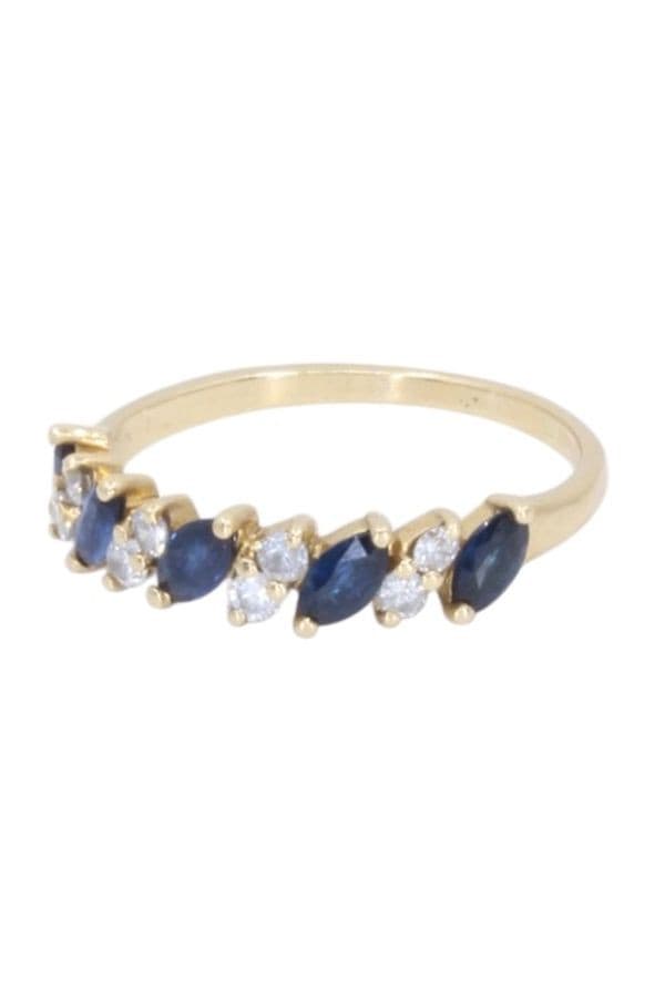 BAGUE SAPHIRS ET DIAMANTS — vue 6