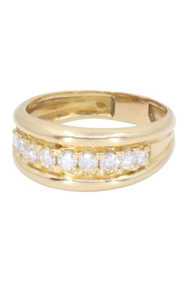 BAGUE MODERNE JONC DIAMANTS — vue 6