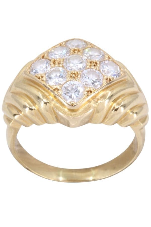 BAGUE PAVÉE DIAMANTS — vue 1