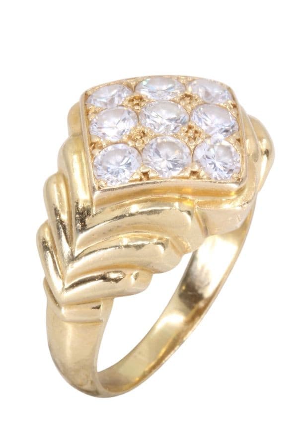BAGUE PAVÉE DIAMANTS — vue 3