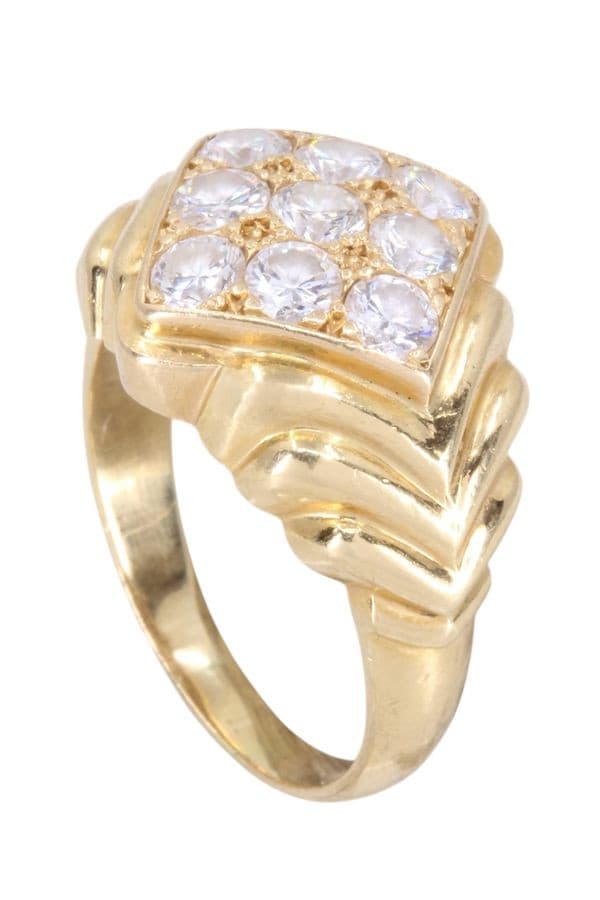 BAGUE PAVÉE DIAMANTS — vue 4