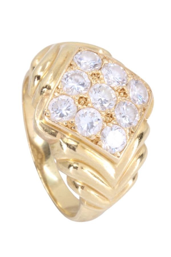 BAGUE PAVÉE DIAMANTS — vue 5