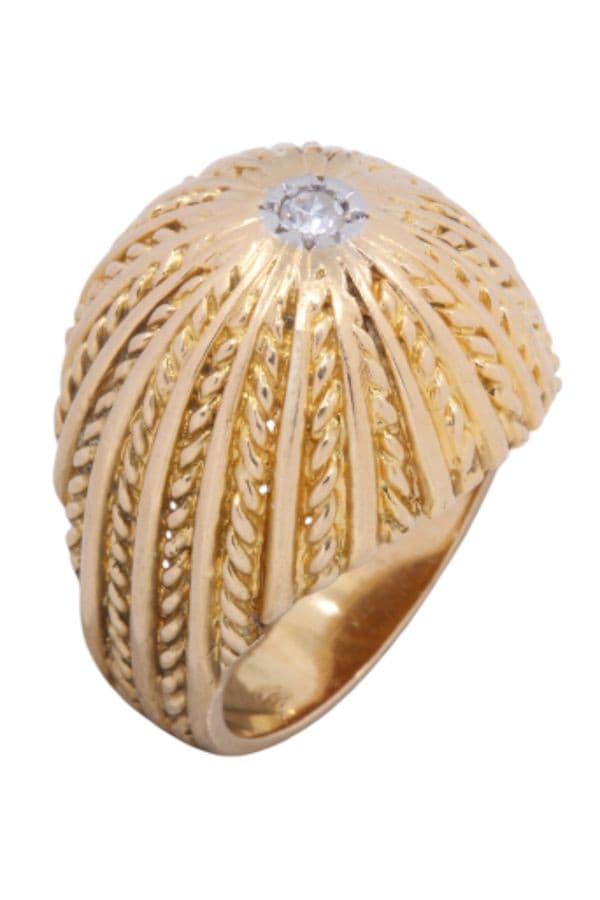 BAGUE DÔME DIAMANT — vue 3