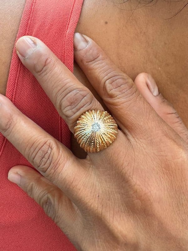 BAGUE DÔME DIAMANT — vue 2